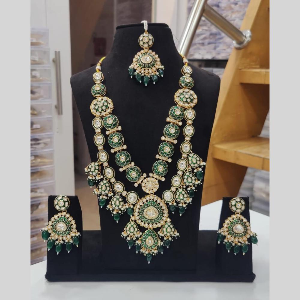 Manisha Jewellery Double Layer Kundan  Necklace Set