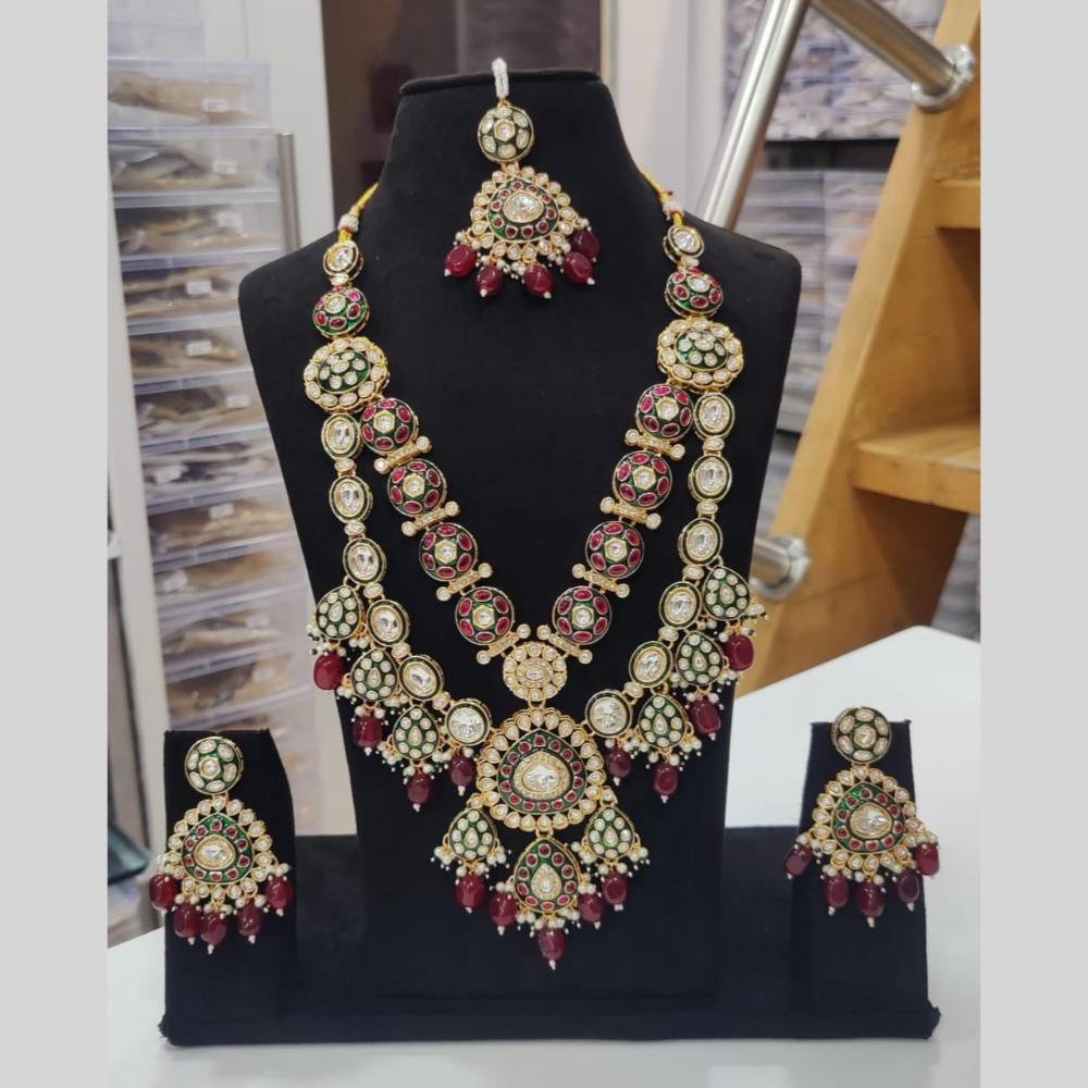 Manisha Jewellery Double Layer Kundan  Necklace Set