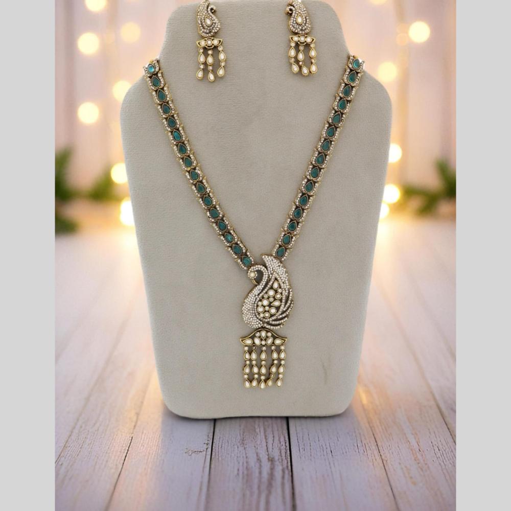 Manisha Jewellery Peacock Inspired Long  Necklace Set