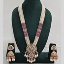 Manisha Jewellery Pearl And Kundan Stone Long Necklace Set
