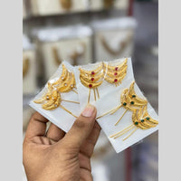 Manisha Jewellery  Metal Antique Hair Stick For Bun Hair 