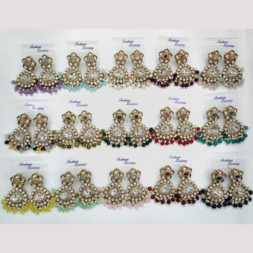 Manisha Jewellery Traditional Crystal Stone And Pearls Jhumki Earrings
