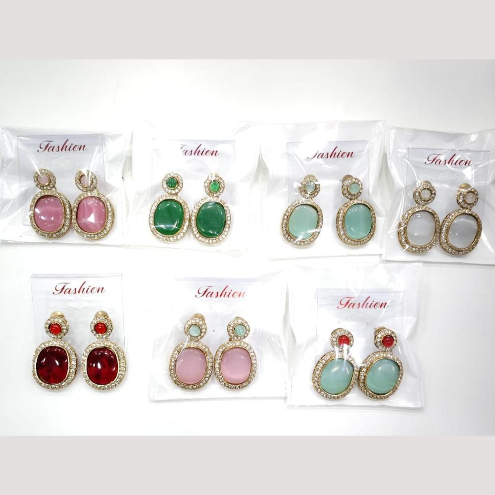 Manisha Jewellery Elegant Pota & Austrian Stone Stud Earrings