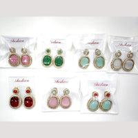 Manisha Jewellery Elegant Pota & Austrian Stone Stud Earrings