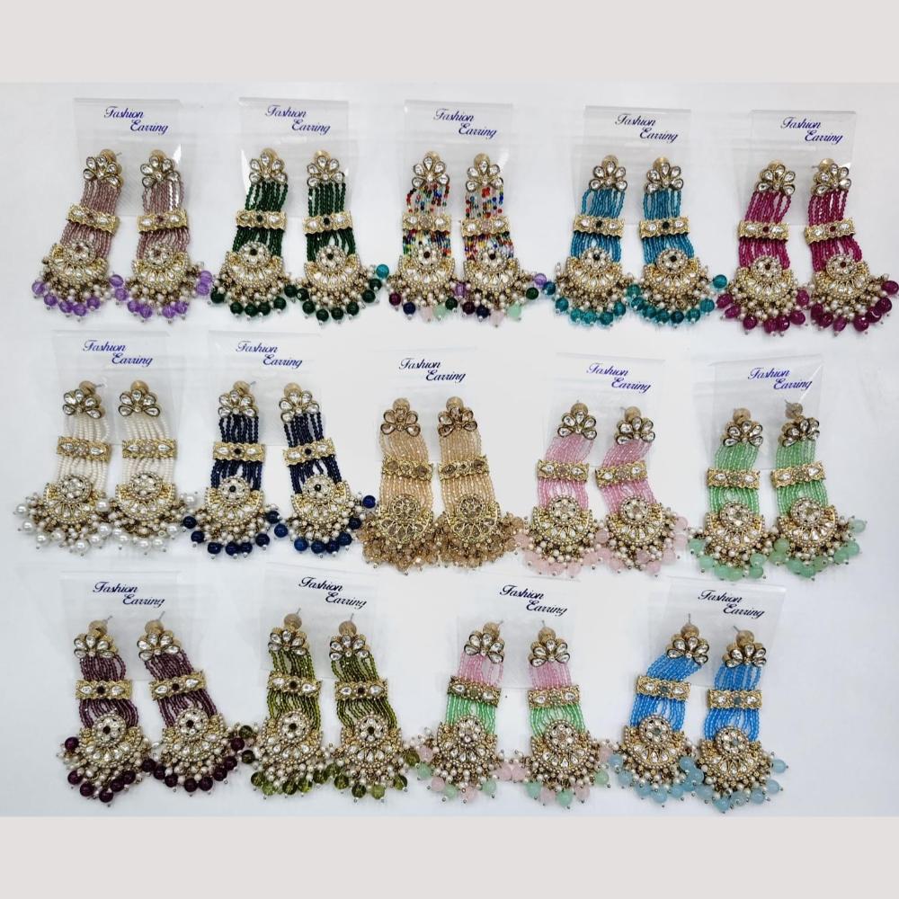 Manisha Jewellery Traditional Crystal Stone And Pearls Jhumki Earrings