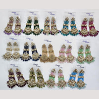 Manisha Jewellery Traditional Crystal Stone And Pearls Jhumki Earrings
