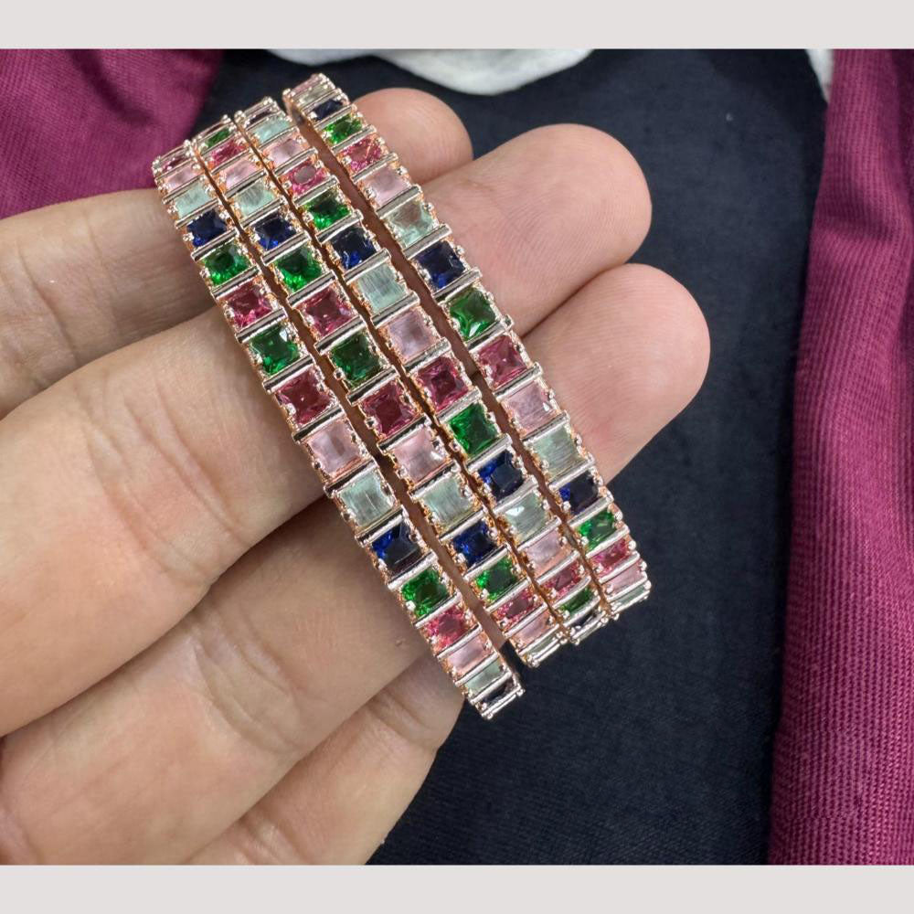 Manisha Jewellery Elegant Sparkle Crystal Stone Bangles Set
