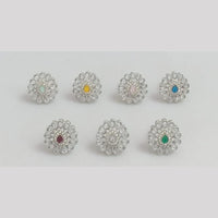 Manisha Jewellery Elegant Crystal Ring In Polished Silver Plating Stylish Sparkle For Her 