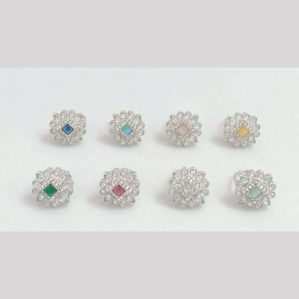 Manisha Jewellery Crystal Elegance Ring Silver Plated Brilliance With A Modern Twist