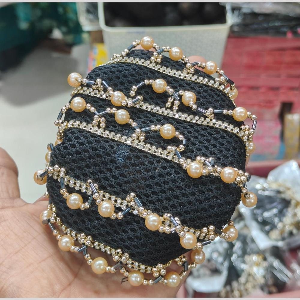 Manisha Jewellery Traditional Juda Cover Pearl Embellished Hair Net For Ethnic Wear