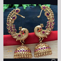 Manisha Jewellery Royal Peacock Jhumki With Sparkling Pota Stone And  Dangling Pearls 