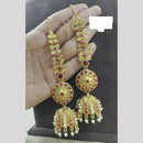 Manisha Jewellery Classic Indian Jhumka Earrings With Pota Stone And Pearl Hangings