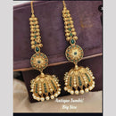 Manisha Jewellery Classic Indian Jhumka Earrings With Pota Stone And Pearl Hangings 