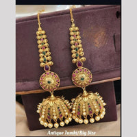 Manisha Jewellery Classic Indian Jhumka Earrings With Pota Stone And Pearl Hangings