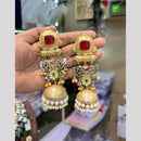 Manisha Jewellery Traditional Collection Graceful Pearl Jhumka Earrings With 2 Tone Finish