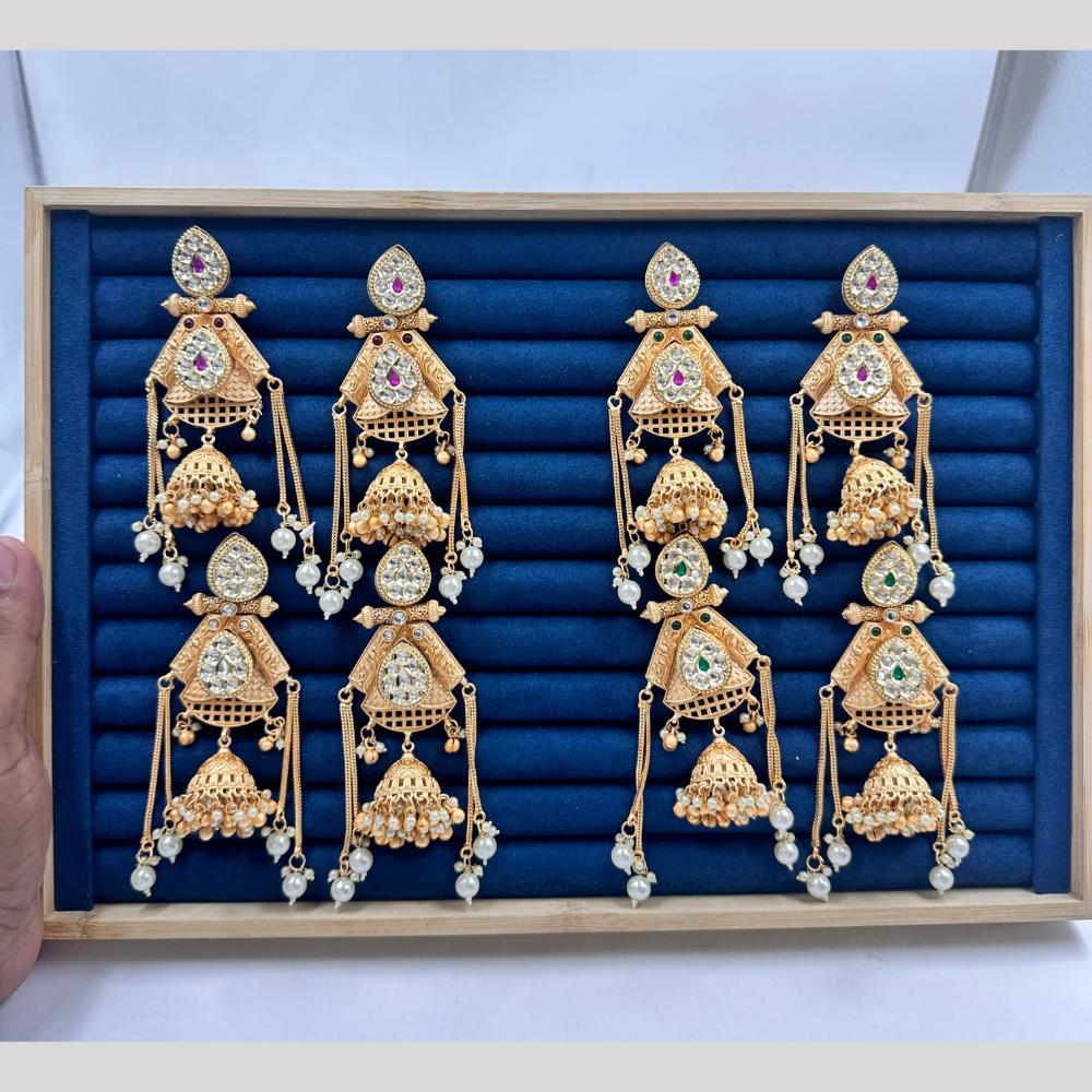 Manisha Jewellery Heritage Inspired Pota And Pearl Jhumki Earrings For Traditional Outfits