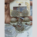Manisha Jewellery Ethnic Pearl Jhumki Earrings With Austrain Stone Work Coordinated Maangtikka 