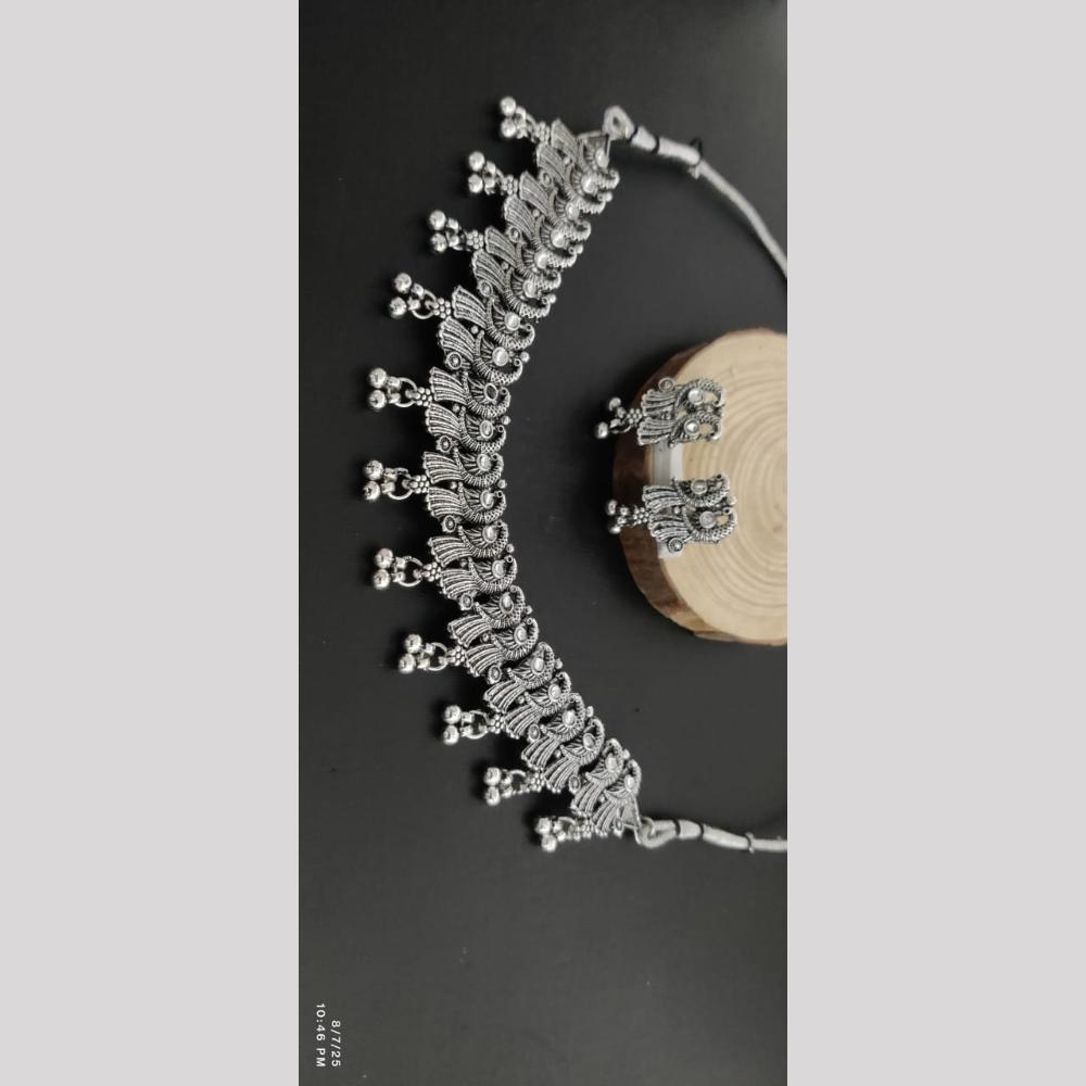 Manisha Jewellery  Limited Edition Navratri Oxidised Necklace Set