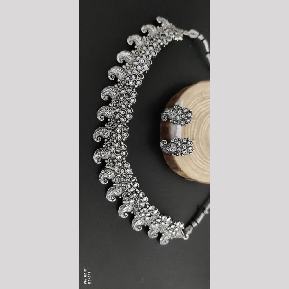 Manisha Jewellery Navratri Elegance Oxidised Necklace Set