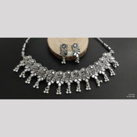Manisha Jewellery Oxidised Plated  Necklace Set Perfect For Ethnic Outfits 