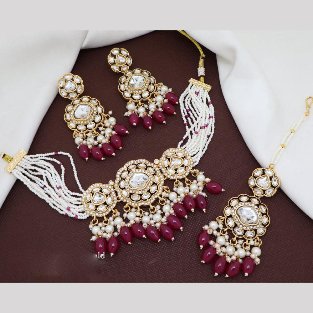 Manisha Jewellery Premium Kundan And Beads Choker Set Royal Charm For the Modern Bride