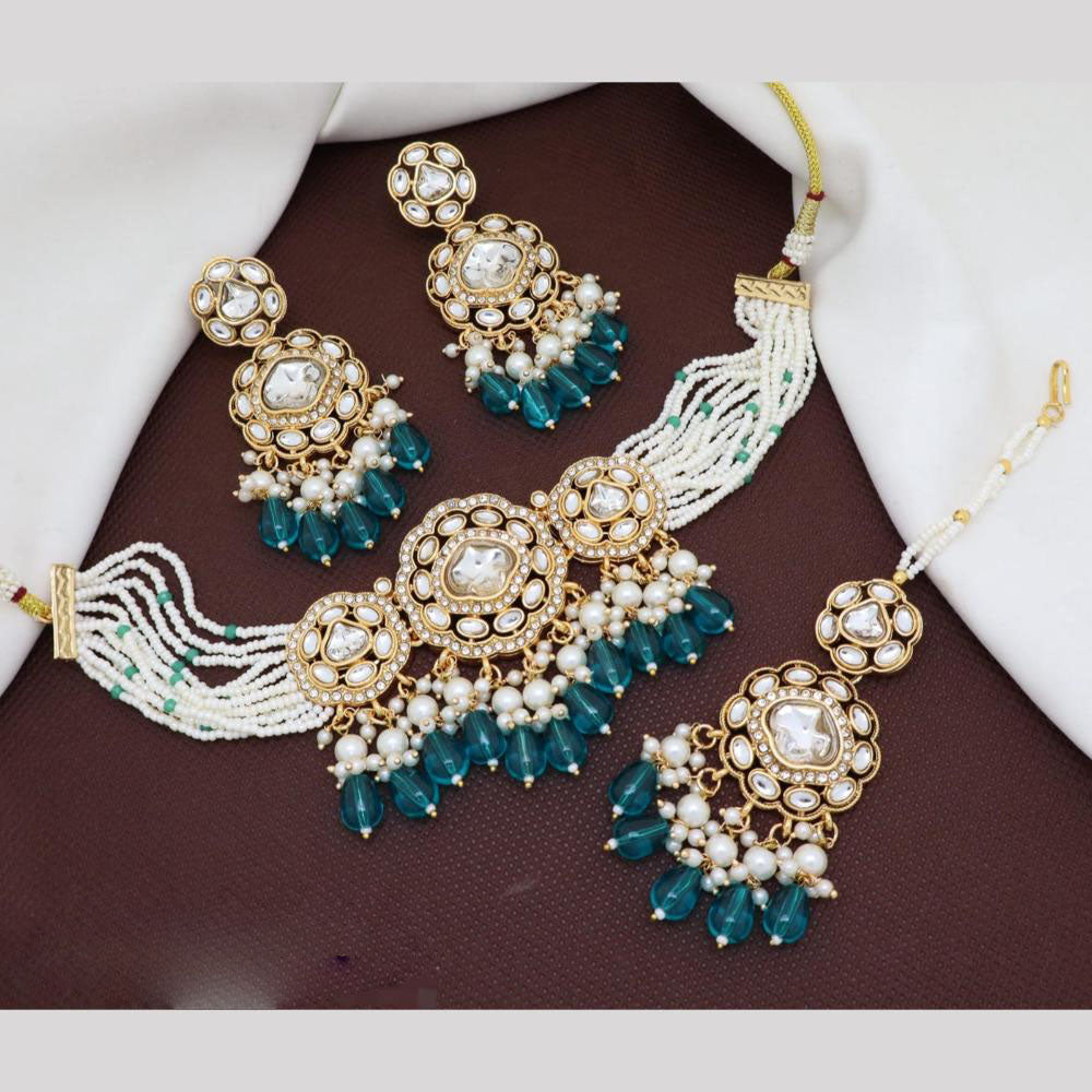 Manisha Jewellery Premium Kundan And Beads Choker Set Royal Charm For the Modern Bride