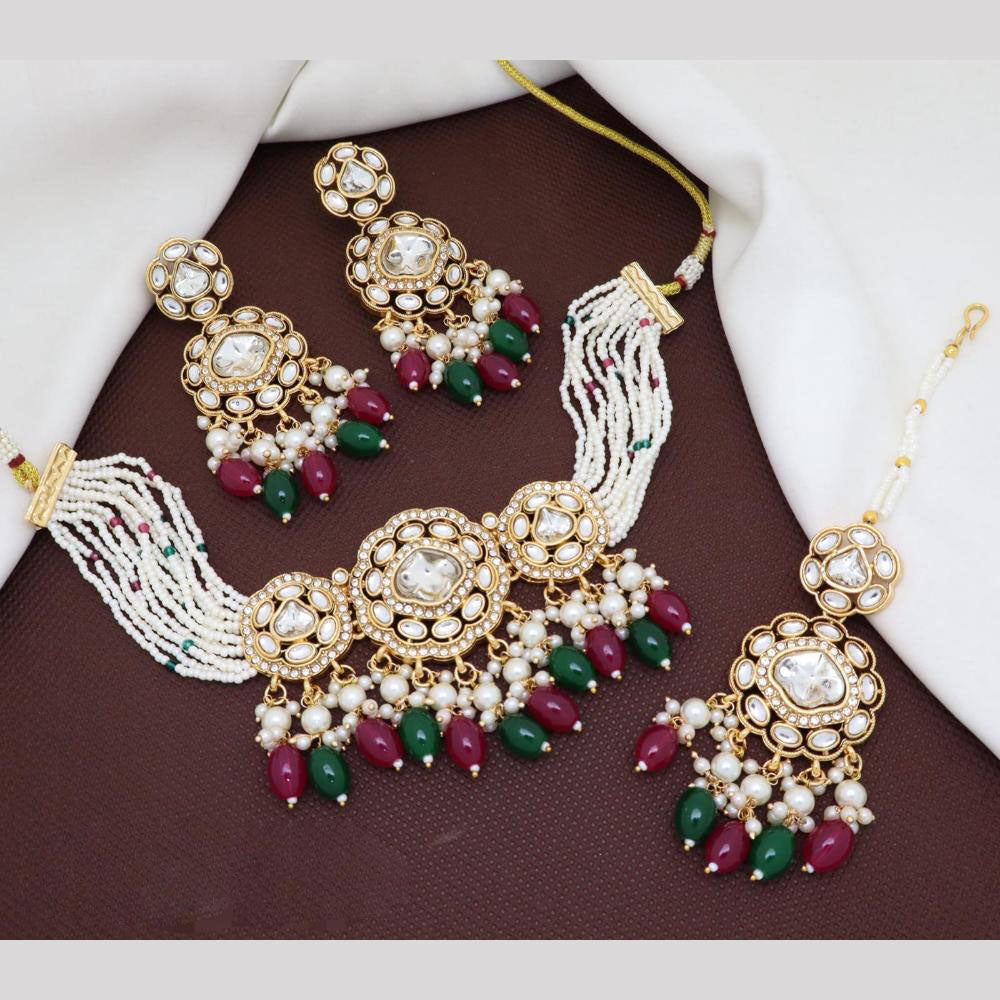 Manisha Jewellery Premium Kundan And Beads Choker Set Royal Charm For the Modern Bride