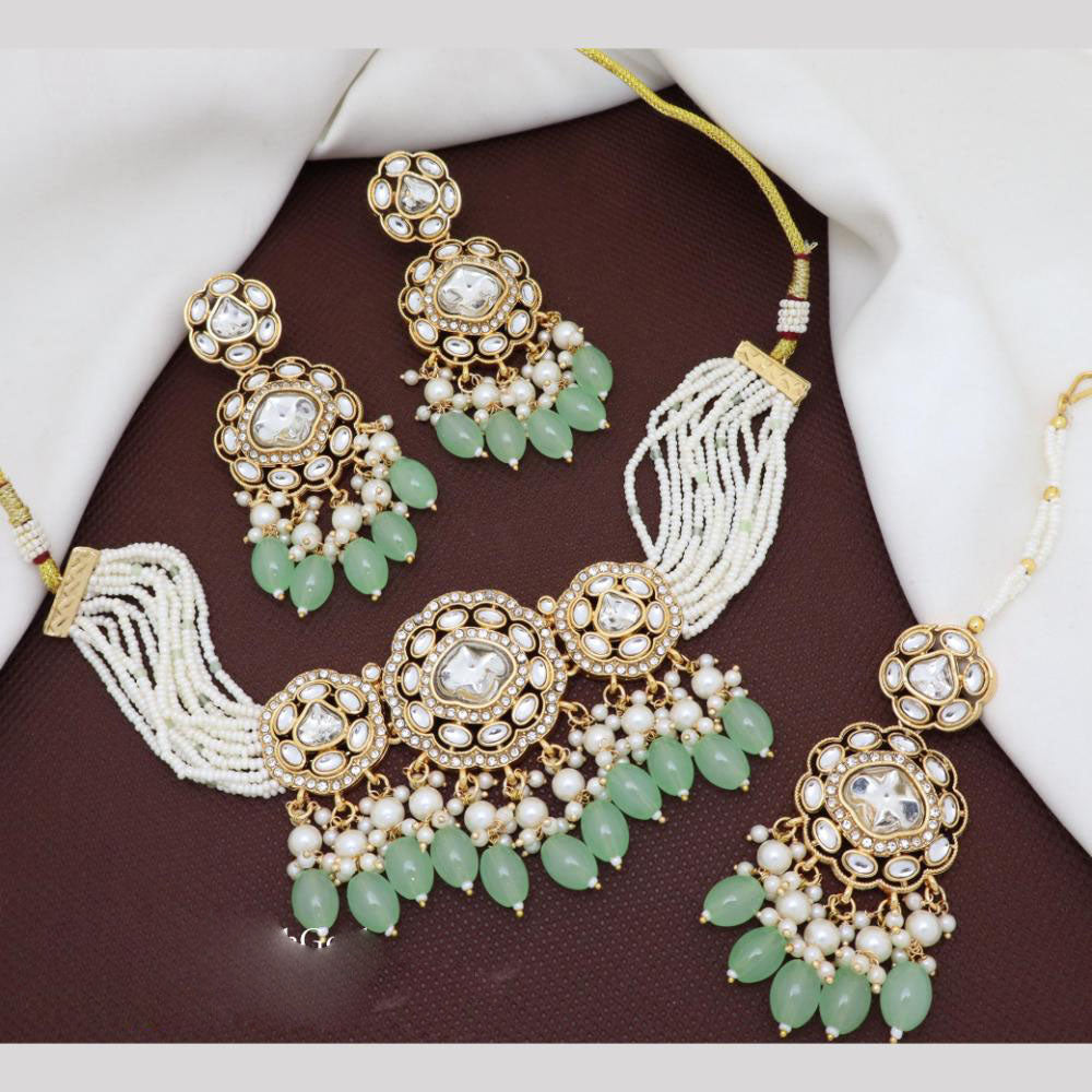 Manisha Jewellery Premium Kundan And Beads Choker Set Royal Charm For the Modern Bride