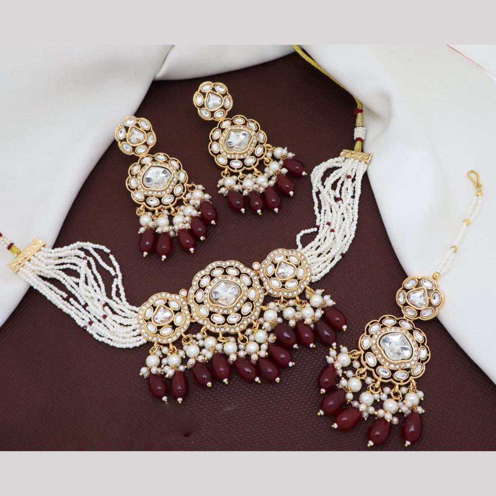 Manisha Jewellery Premium Kundan And Beads Choker Set Royal Charm For the Modern Bride