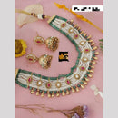 Manisha Jewellery Glam Pota Stone And Pearl Ensemble Perfect Fusion Of Tradition 