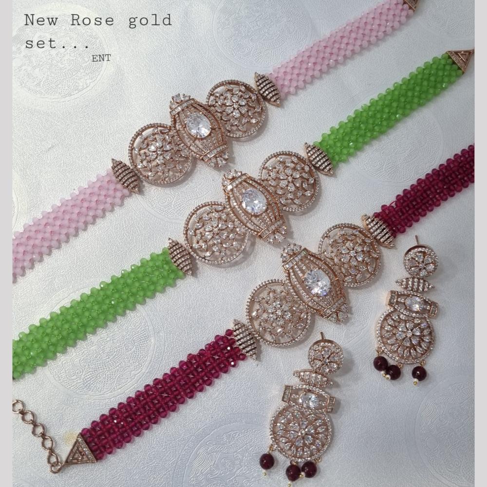Manisha Jewellery Elegant Crystal And Austrain Stone Choker Set Subtle Shine With Sophisticated Charm