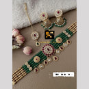 Manisha Jewellery Festive Pota Stone And Pearl Choker Set Perfect Blend Of Tradition And Glamour 