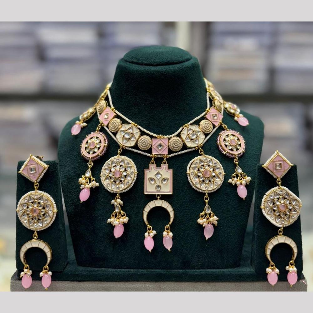 Manisha Jewellery Festive Kundan And Pearl Meenakari Set Elegant Heriloom Jewellery For Grand Occasion