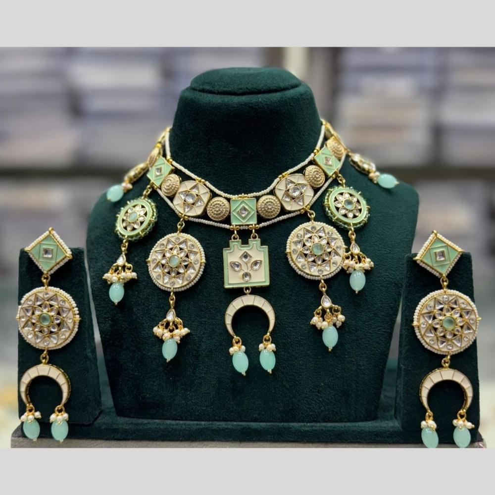 Manisha Jewellery Festive Kundan And Pearl Meenakari Set Elegant Heriloom Jewellery For Grand Occasion