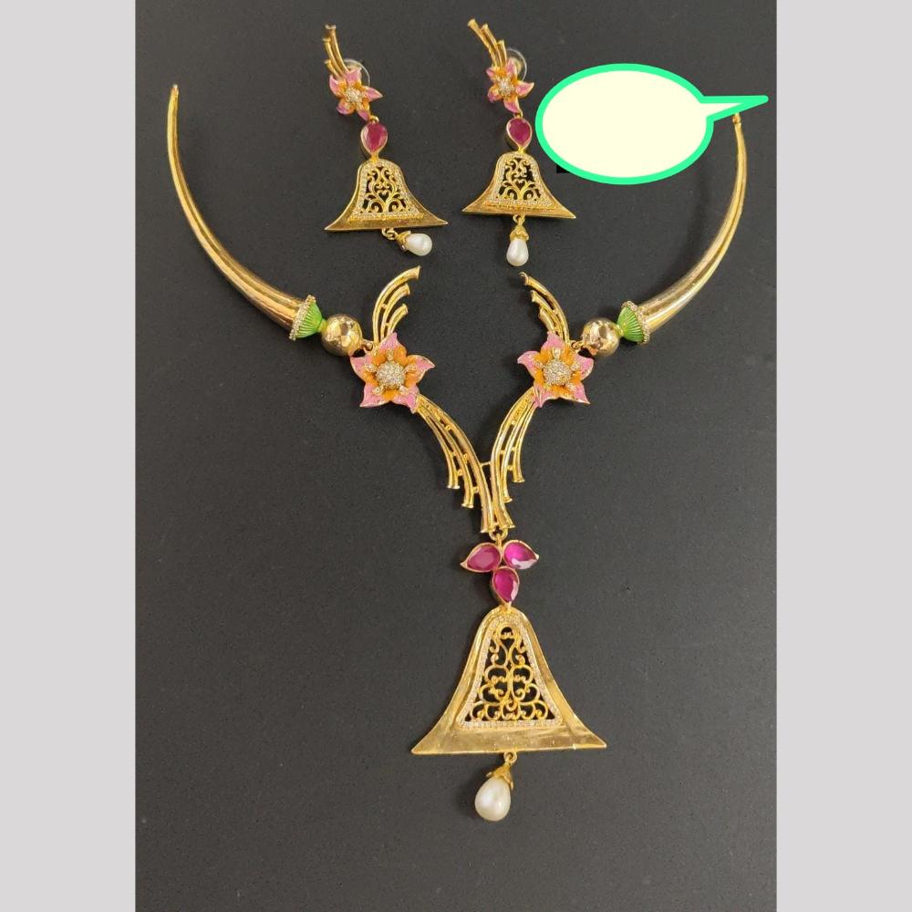 Manisha Jewellery Meenakari Neckalce Set With Pota Stone Royal Elegance For Your Special Day