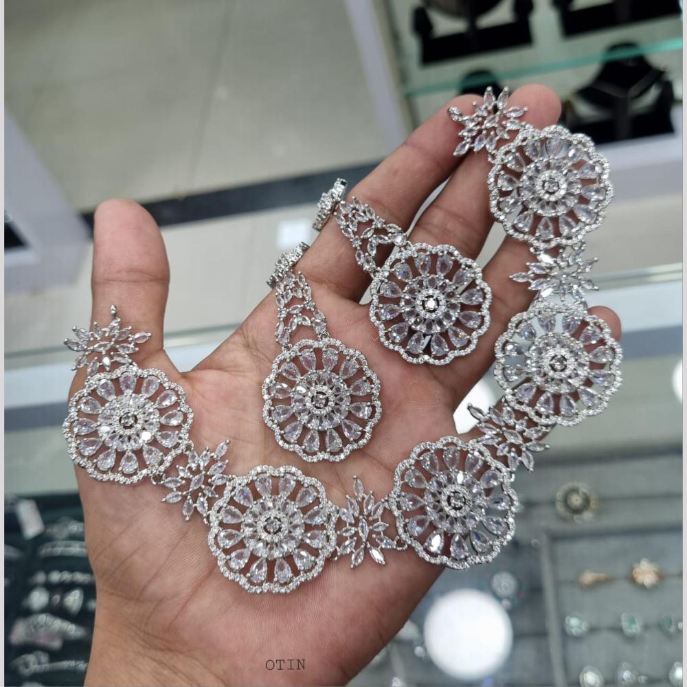 Manisha Jewellery American Diamonds Necklace Set Luxurious Statement Piece For Elegant Evening