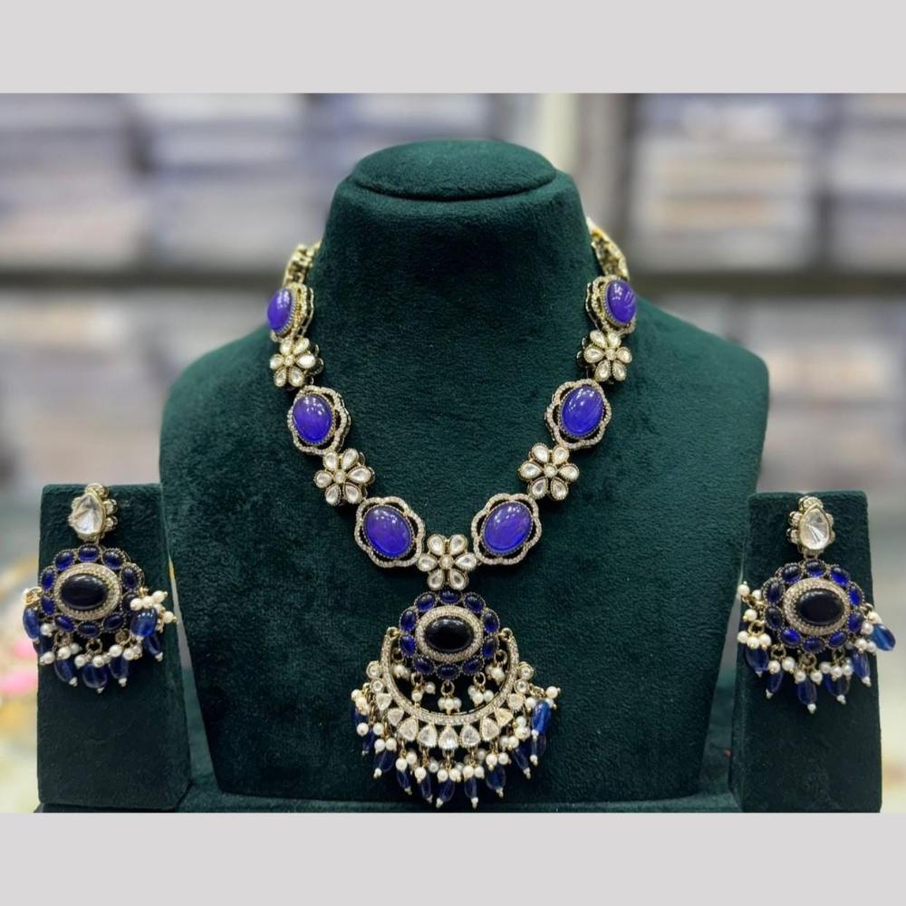 Manisha Jewellery Pota Stone And Pearl Necklace Set Elegant Jewellery For Weddings And Ceremonies