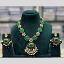 Manisha Jewellery Pota Stone And Pearl Necklace Set Elegant Jewellery For Weddings And Ceremonies