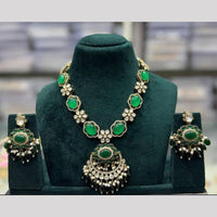 Manisha Jewellery Pota Stone And Pearl Necklace Set Elegant Jewellery For Weddings And Ceremonies
