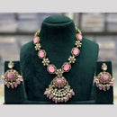 Manisha Jewellery Pota Stone And Pearl Necklace Set Elegant Jewellery For Weddings And Ceremonies