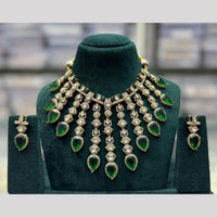 Manisha Jewellery Designer Pota And Austrain Stone Necklace Set Festive Glamour For Ethnic Looks 