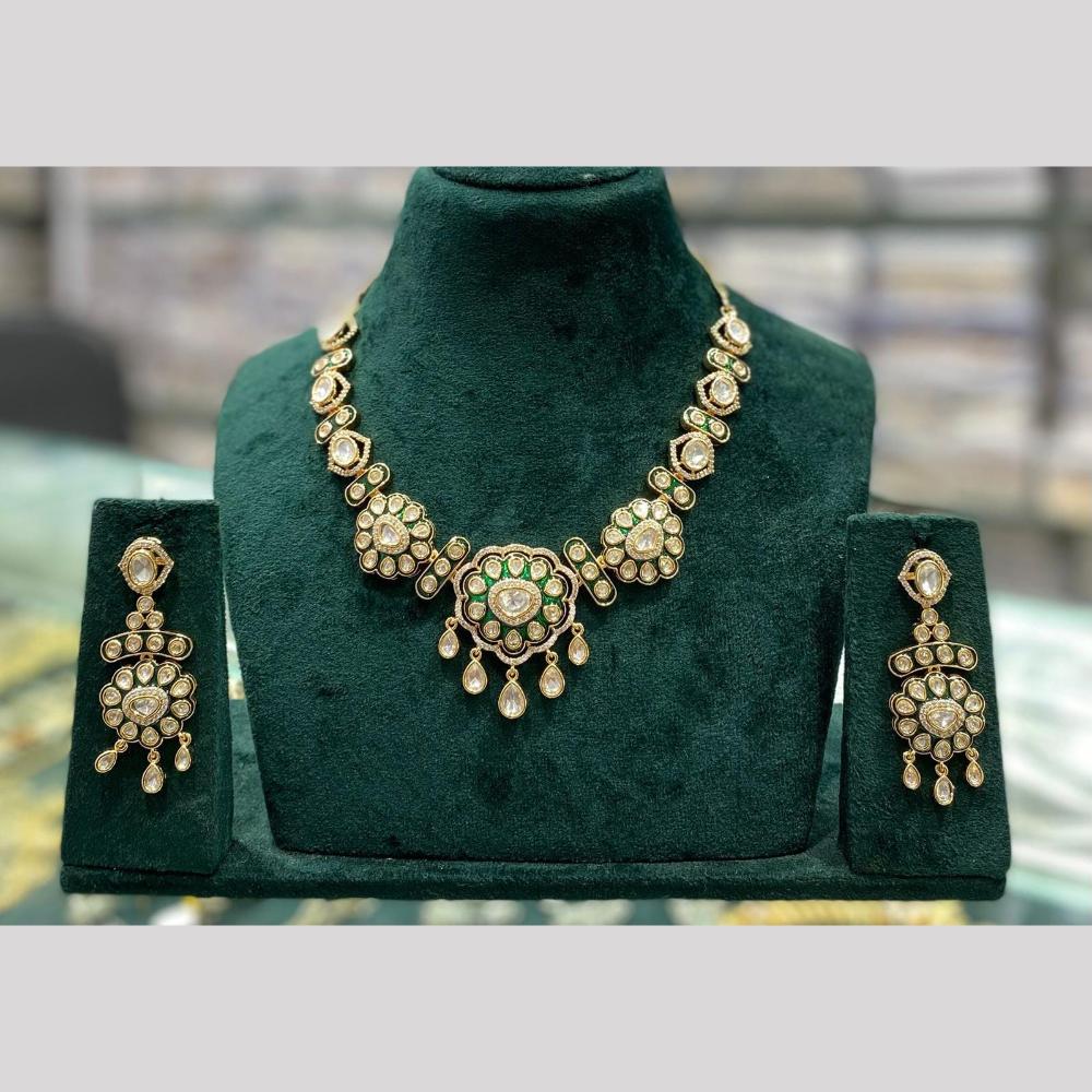 Manisha Jewellery Designer Meenakari And Crystal Necklace Set Perfect For Traditional Outfits