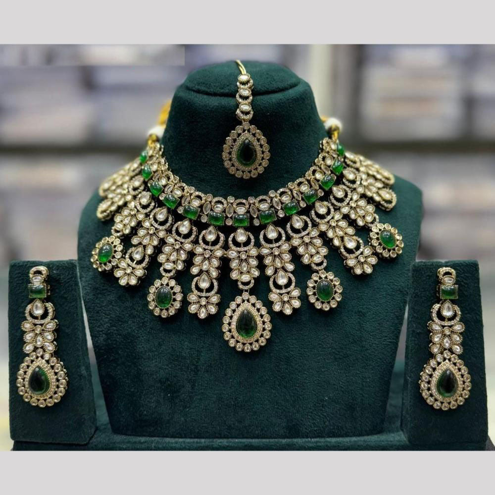 Manisha Jewellery Kundan And Pota Necklace Set Sparkling Tradtional Charm For Celebrations