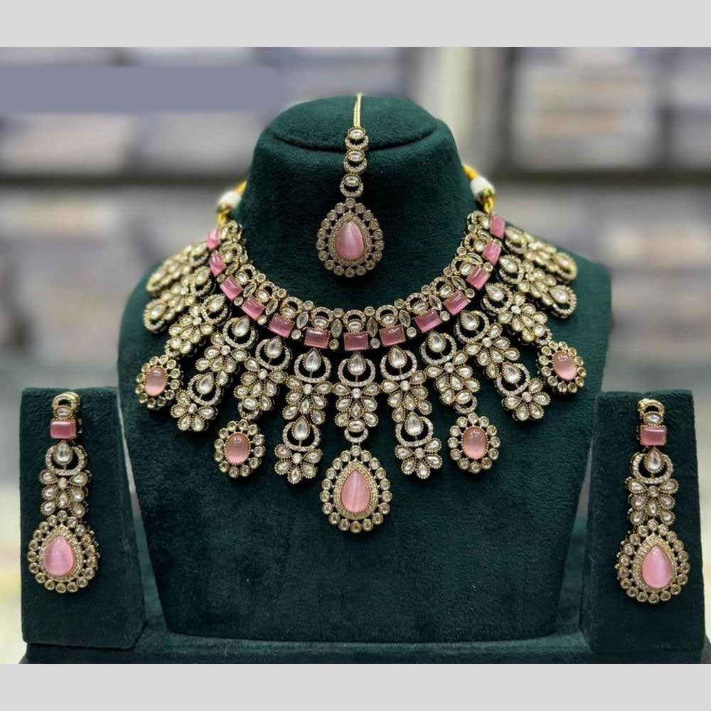 Manisha Jewellery Kundan And Pota Necklace Set Sparkling Tradtional Charm For Celebrations