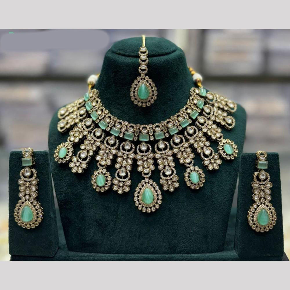 Manisha Jewellery Kundan And Pota Necklace Set Sparkling Tradtional Charm For Celebrations