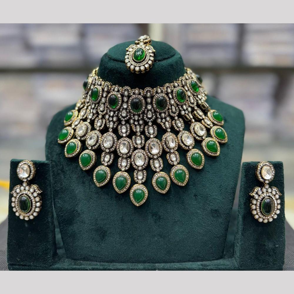 Manisha Jewellery Designer Pota And Austrain Stone Choker Set Perfect Ethnic Glam For Celebrations