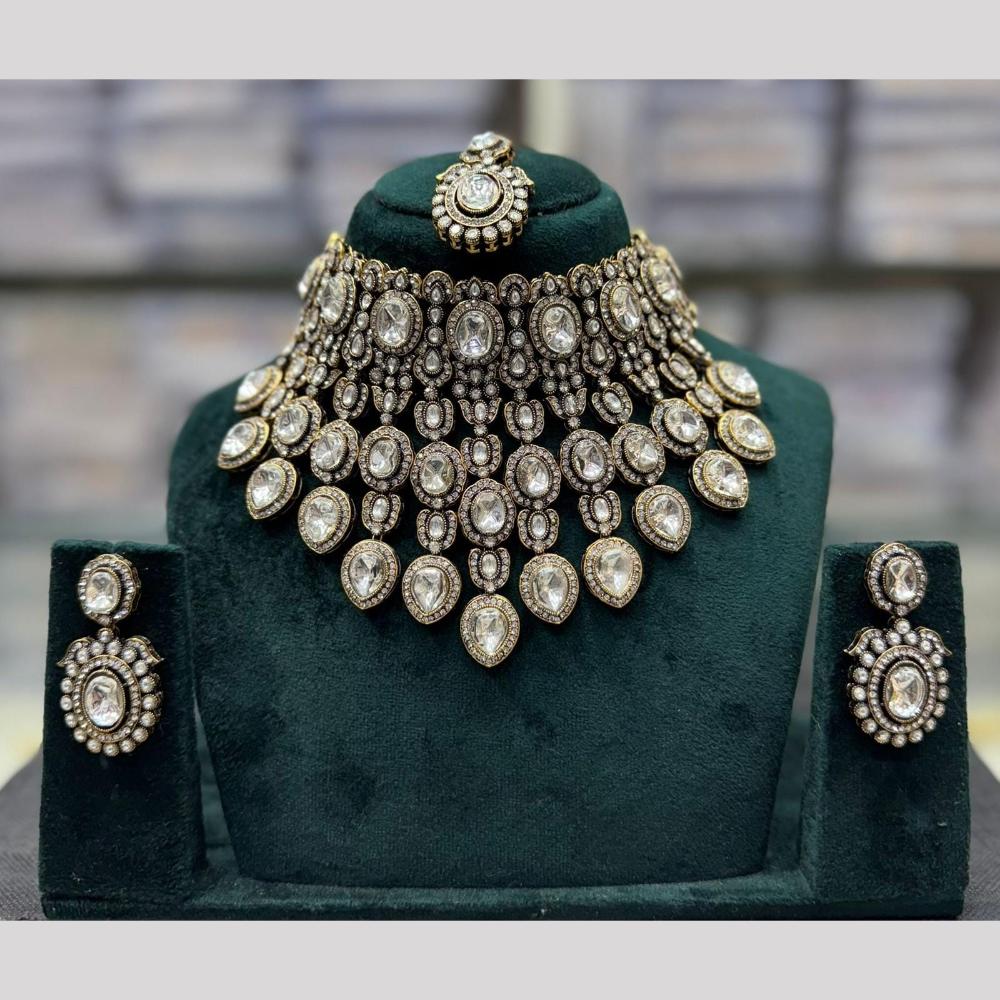 Manisha Jewellery Designer Pota And Austrain Stone Choker Set Perfect Ethnic Glam For Celebrations