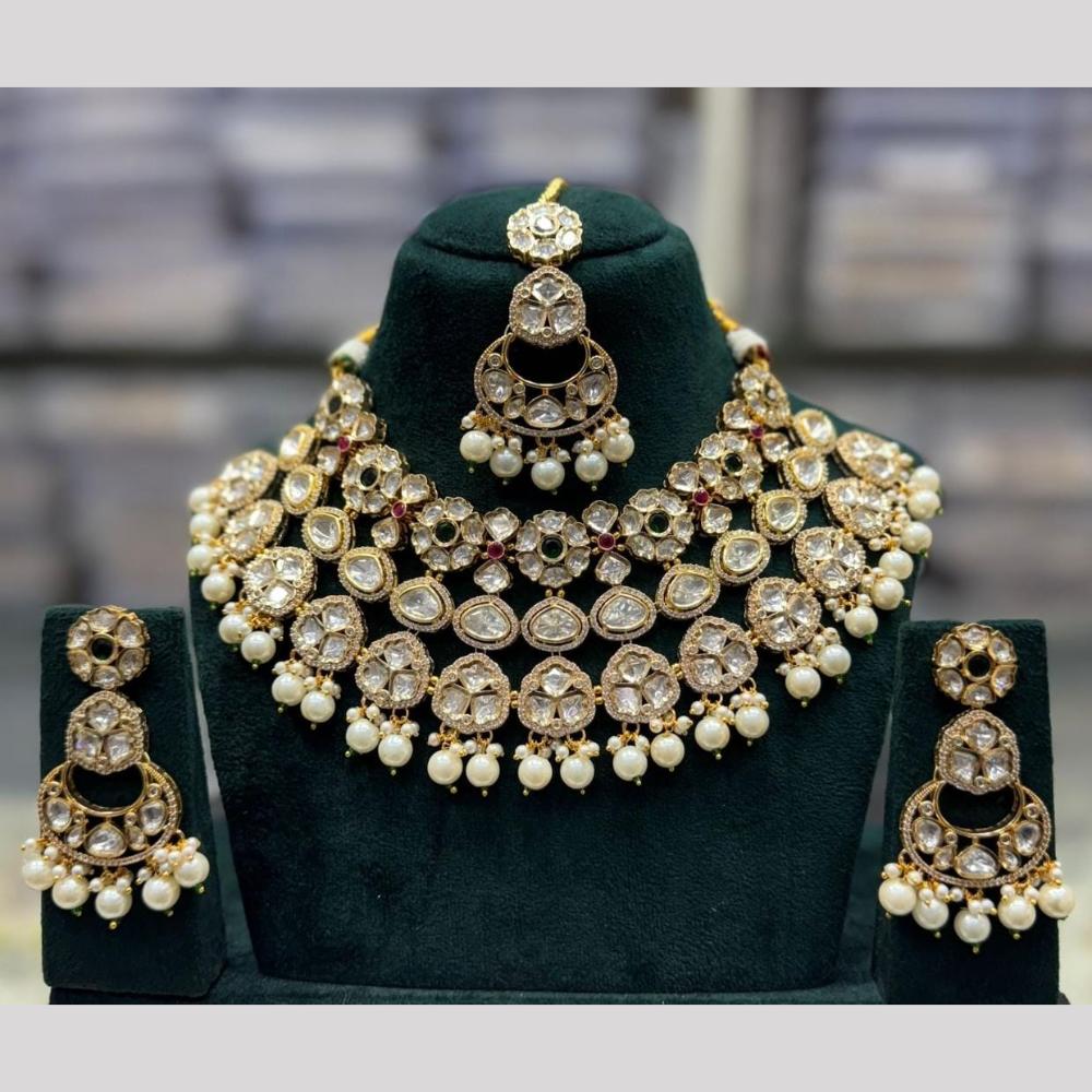 Manisha Jewellery Designer Polki Kundan And Pearl Necklace Set Ethnic Glamour For Special Events