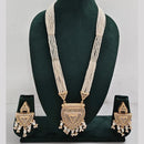 Manisha Jewellery Classic Crystal Stone And Pearl Layered Long Necklace Set