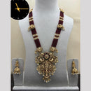 Manisha Jewellery Ethnic Pota And Pearl Long Set Inspired By Soutn Indian Temple Design 